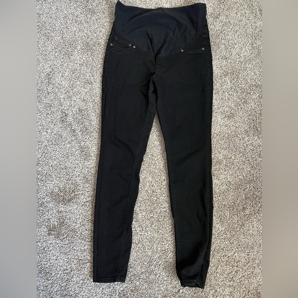 H&M Black Skinny Maternity Jeans with Belly Panel